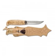 Нож Marttiini Lynx Damascus, (100/215) деревянный бокс