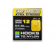 Поводки Preston Carp Barbless Extra Strong Hooks To Nylon