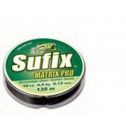 Шнур плетёный Sufix Matrix Pro серо-зелёный (135 м)