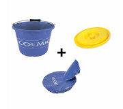 Пластиковое ведро для прикормки Colmic SECCHI (17 л.) + Мягкая + пластиковая крышка