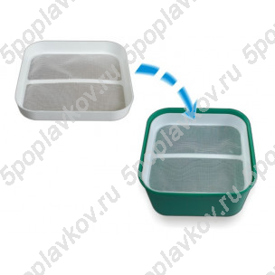 Сито для контейнеров (1,2L или 1,8L) Stonfo для пробивки мелкого мотыля 15х15см