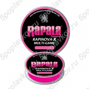 Шнур плетёный Rapala Rapinova-X Multi Game Розовый